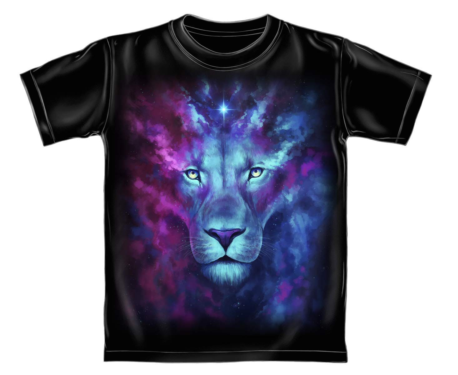 Dawhud Direct Celestial Lion Black Adult Tee Shirt (Adult Xxl – Razor ...