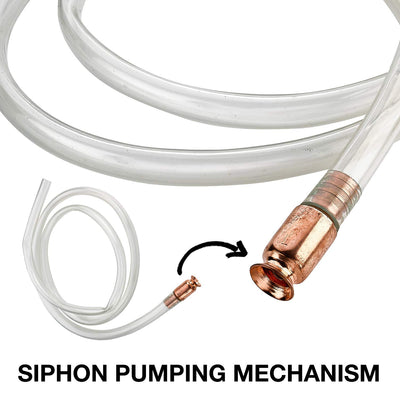 Katzco Shaker Siphon Transfer Pump Hoses - 2 Pack - for Gas, Fuel, Oil, Automotive